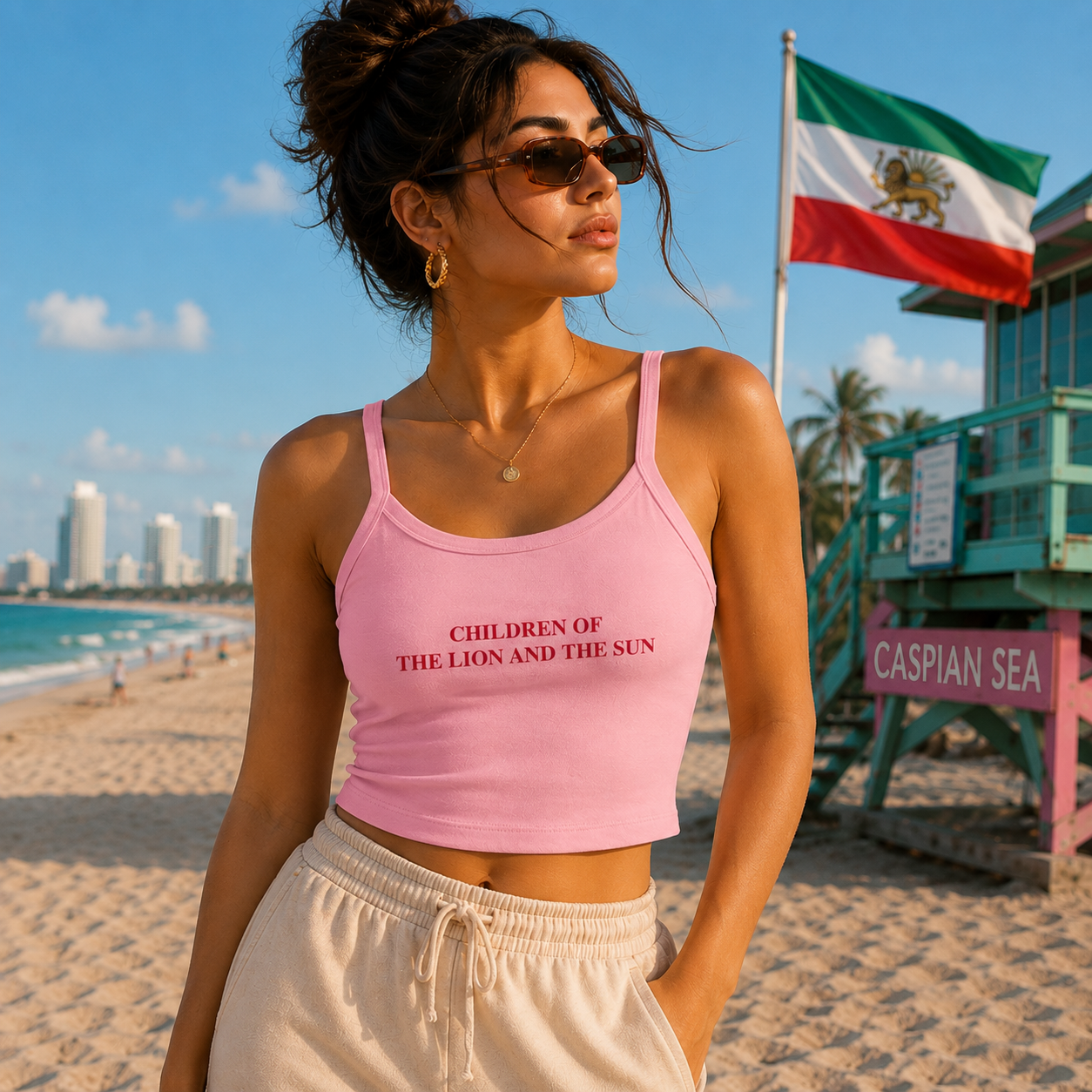 Children of the Lion and the Sun -  Micro-rib Tank Top